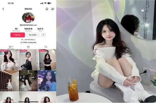 Tiktoker Mlinhh biết cách làm blowjob siêu phê